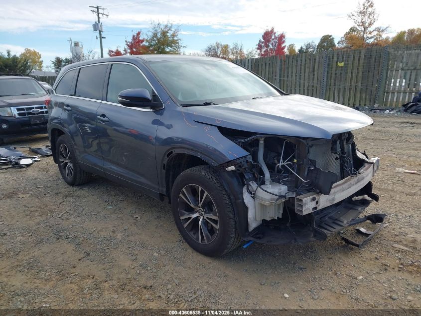 2019 TOYOTA HIGHLANDER LE/LE PLUS - 5TDBZRFHXKS927037