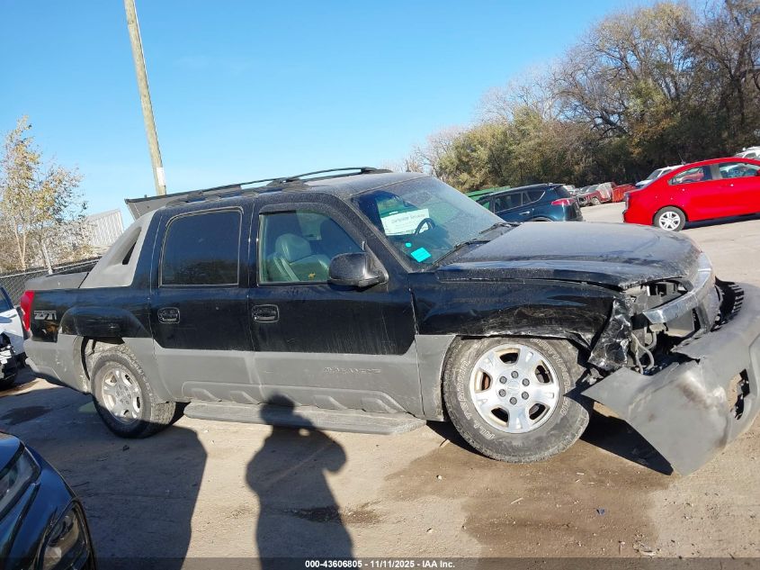 2002 Chevrolet Avalanche 1500 VIN: 3GNEK13T12G181935 Lot: 43606805