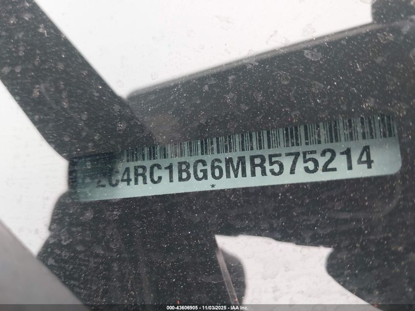 2021 Chrysler Pacifica Touring L VIN: 2C4RC1BG6MR575214 Lot: 43606905