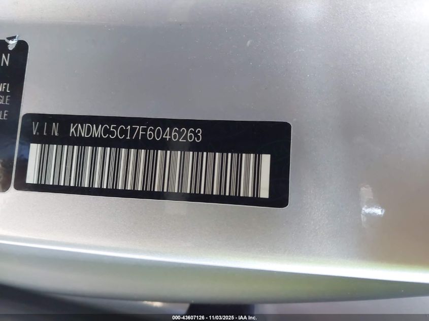 2015 KIA SEDONA SX KNDMC5C17F6046263