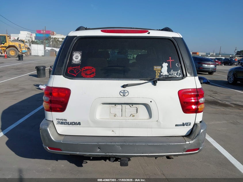 2003 Toyota Sequoia Sr5 V8 VIN: 5TDZT34AX3S155160 Lot: 43607303