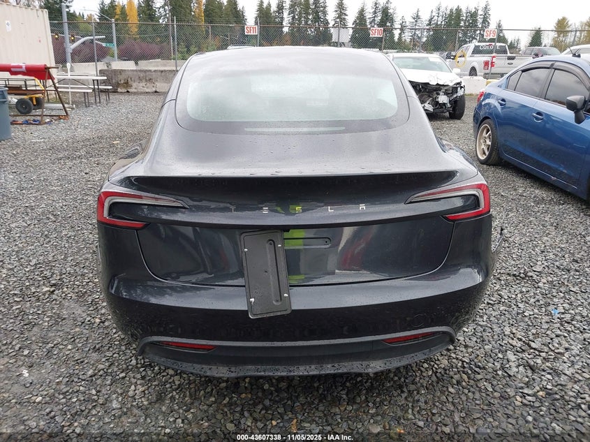 2025 Tesla Model 3 Long Range Rear-Wheel Drive VIN: 5YJ3E1EA2SF045211 Lot: 43607338