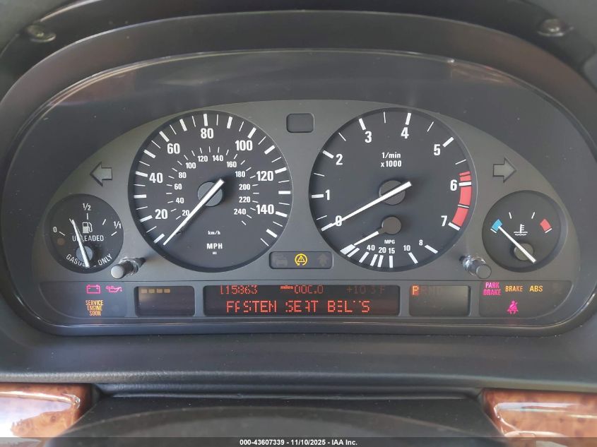 2001 BMW 740Ia VIN: WBAGG83451DN86175 Lot: 43607339