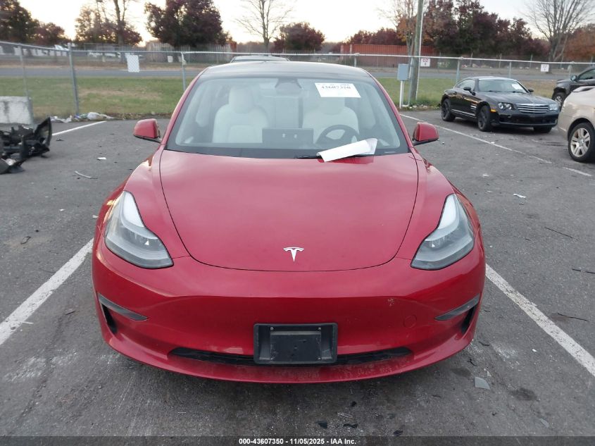 2022 Tesla Model 3 Long Range Dual Motor All-Wheel Drive VIN: 5YJ3E1EB9NF367308 Lot: 43607350