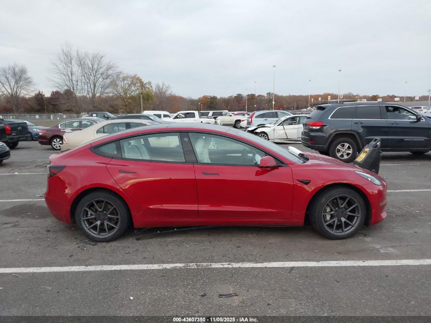 2022 Tesla Model 3 Long Range Dual Motor All-Wheel Drive VIN: 5YJ3E1EB9NF367308 Lot: 43607350