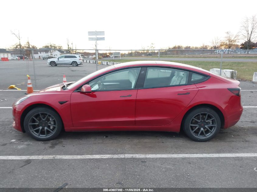 2022 Tesla Model 3 Long Range Dual Motor All-Wheel Drive VIN: 5YJ3E1EB9NF367308 Lot: 43607350
