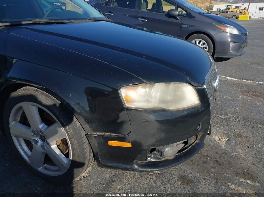 2006 Audi A4 S-Line 2.0T Quattro Turbo VIN: WAUEF78E26A184354 Lot: 43607528