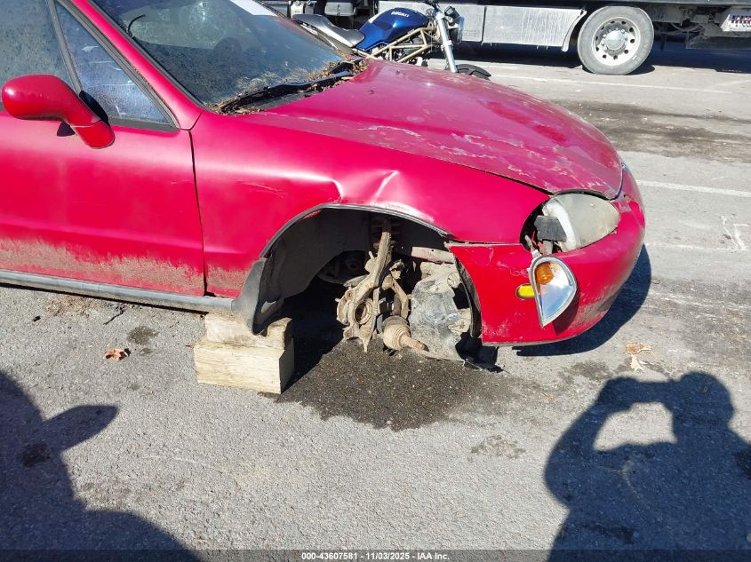 1995 Honda Civic Del Sol Si VIN: JHMEH6268SS004189 Lot: 43607581