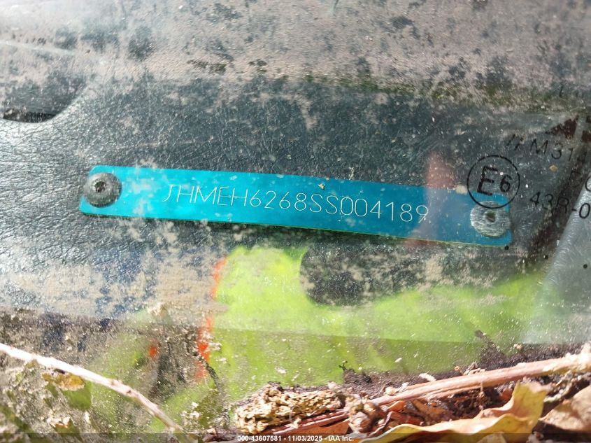 1995 Honda Civic Del Sol Si VIN: JHMEH6268SS004189 Lot: 43607581