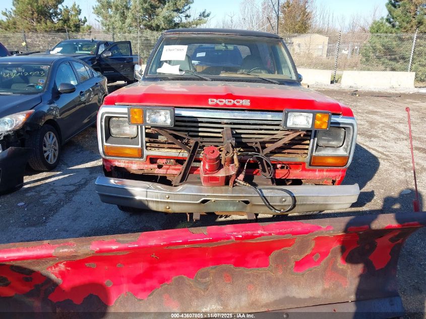 1985 Dodge Ramcharger Aw-100 VIN: 1B4GW12T9FS573404 Lot: 43607805