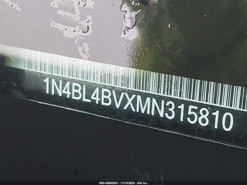 2021 NISSAN ALTIMA S FWD 1N4BL4BVXMN315810