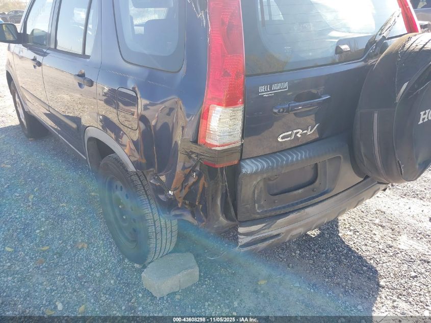 2006 Honda Cr-V Lx VIN: JHLRD68586C007187 Lot: 43608298