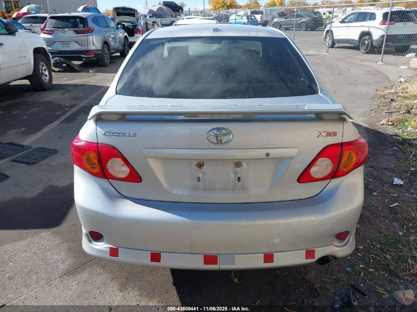 2009 Toyota Corolla Xrs VIN: 1NXBE40E99Z087461 Lot: 43608441
