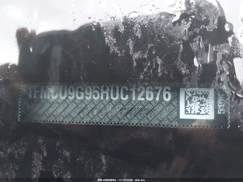 2017 Ford Escape Se VIN: 1FMCU9G95HUC12676 Lot: 43608654