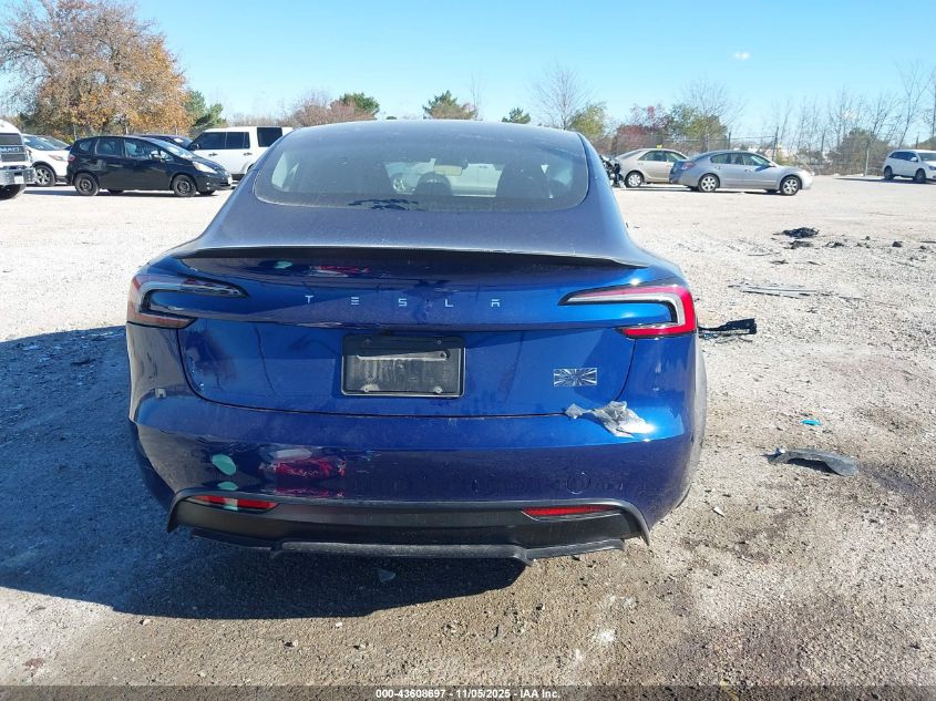 2024 Tesla Model 3 Performance All-Wheel Drive VIN: 5YJ3E1ETXRF795032 Lot: 43608697