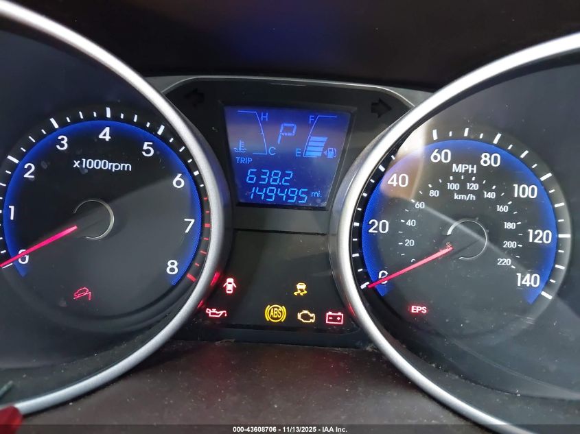 2013 Hyundai Tucson Gls VIN: KM8JU3AC5DU685772 Lot: 43608706