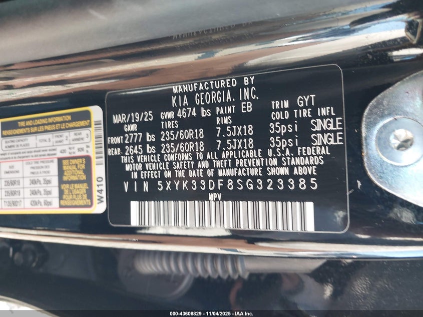 2025 KIA SPORTAGE EX 5XYK33DF8SG323385