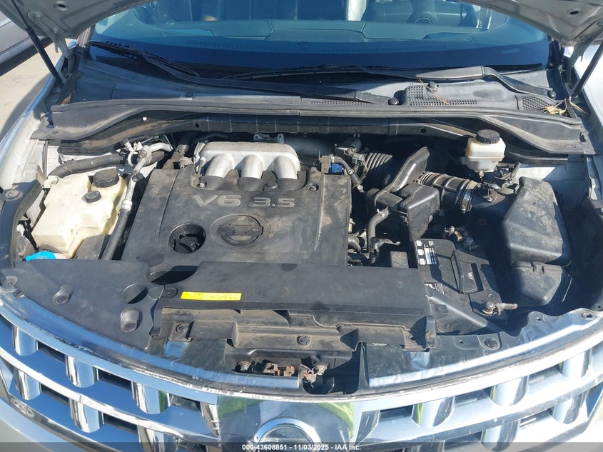 2005 Nissan Murano Sl VIN: JN8AZ08W25W444380 Lot: 43608851