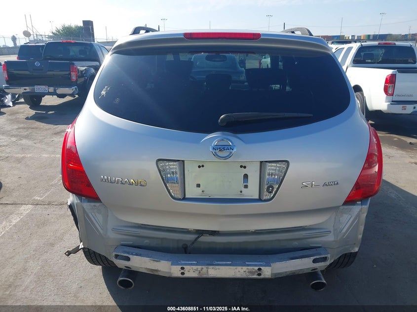 2005 Nissan Murano Sl VIN: JN8AZ08W25W444380 Lot: 43608851