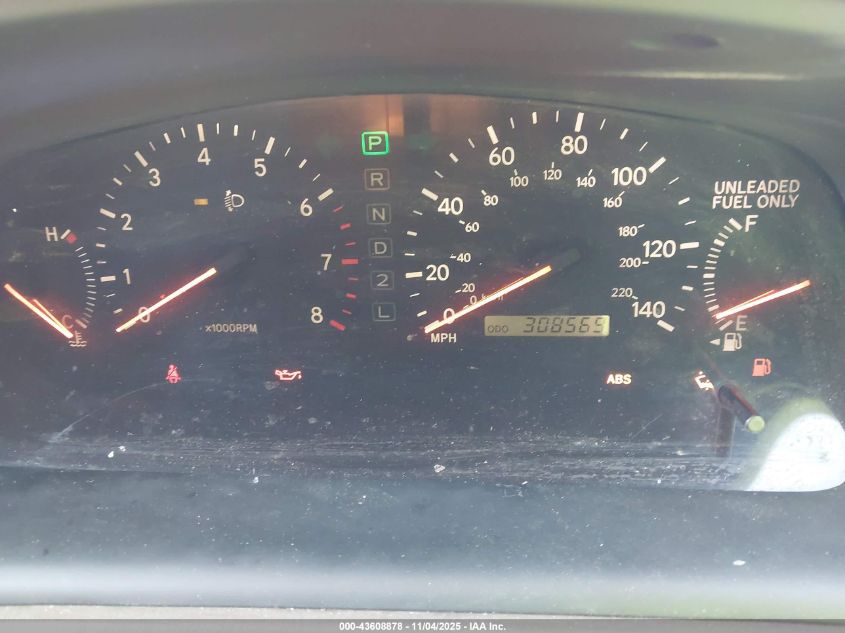 2000 Lexus Es 300 VIN: JT8BF28G0Y5101458 Lot: 43608878