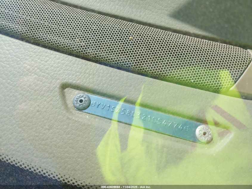 2002 Volvo V70 Xc VIN: YV1SZ58D321054774 Lot: 43609068