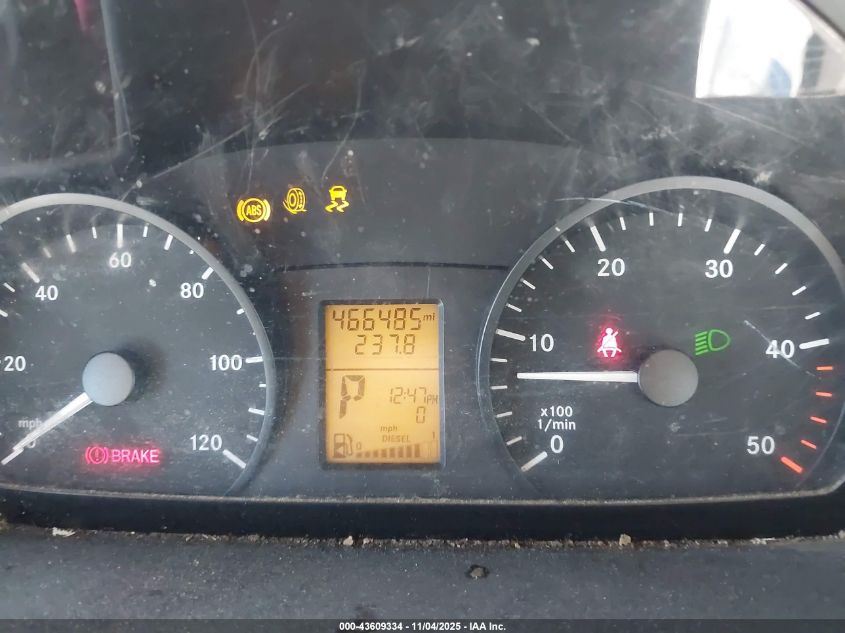 2011 Mercedes-Benz Sprinter 2500 High Roof VIN: WD3PE8CB2B5601499 Lot: 43609334