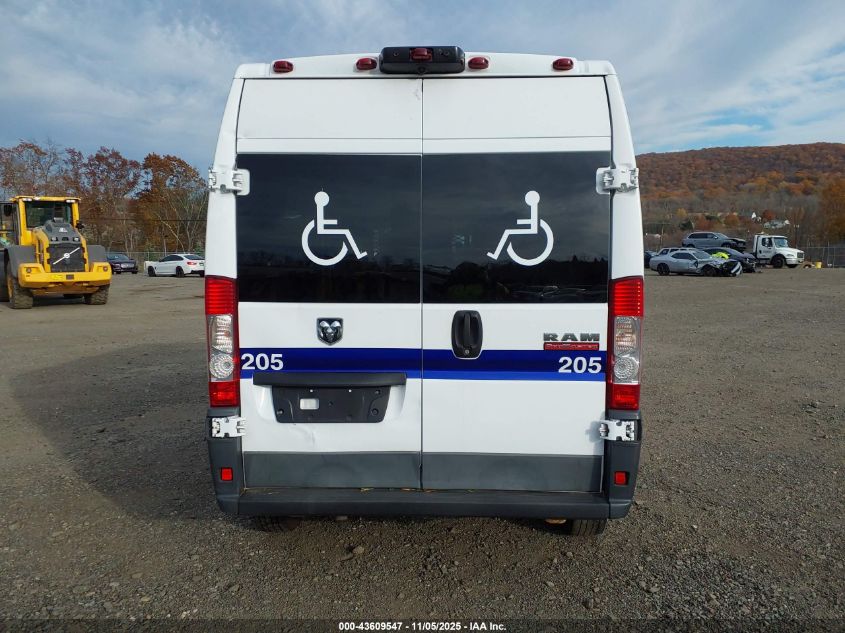 2017 Ram Promaster 2500 Window Van High Roof 159 Wb VIN: 3C6TRVPG6HE534410 Lot: 43609547