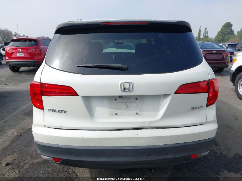 2017 Honda Pilot Lx VIN: 5FNYF6H18HB044665 Lot: 43609766