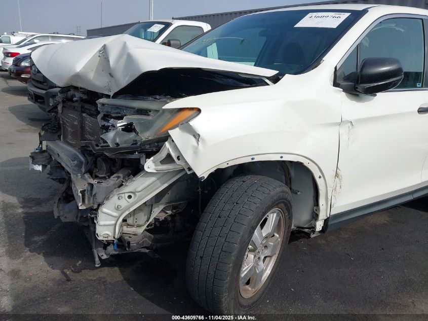 2017 Honda Pilot Lx VIN: 5FNYF6H18HB044665 Lot: 43609766