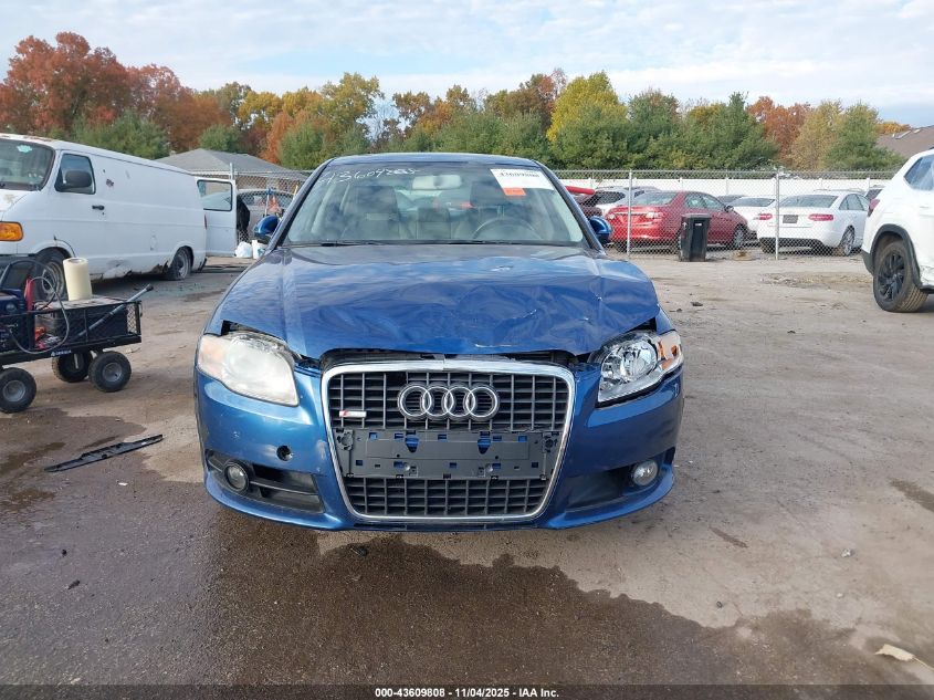 2008 Audi A4 2.0T/2.0T Special Edition VIN: WAUDF78E78A147346 Lot: 43609808