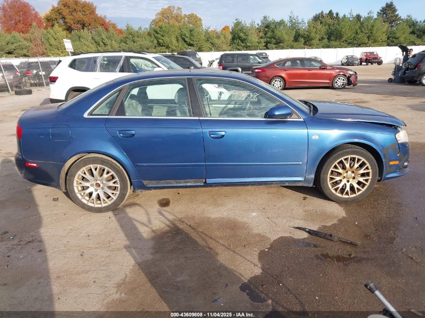 2008 Audi A4 2.0T/2.0T Special Edition VIN: WAUDF78E78A147346 Lot: 43609808