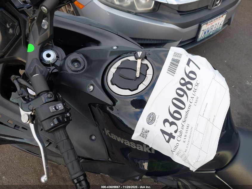 2025 Kawasaki Ex650 R VIN: ML5EXER14SDAF6294 Lot: 43609867