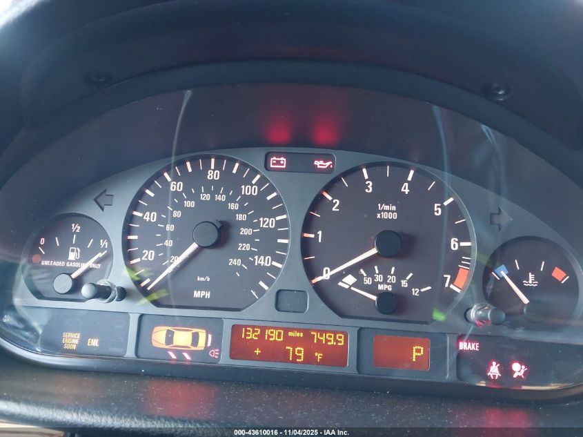 2003 BMW 325I VIN: WBAET37453NJ38659 Lot: 43610016