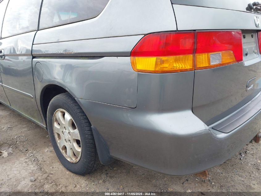 2002 Honda Odyssey Ex VIN: 2HKRL18662H012222 Lot: 43610417