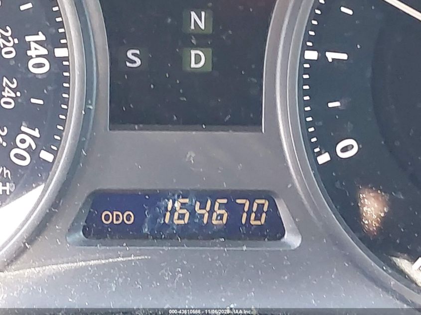 2009 Lexus Is 250 VIN: JTHCK262895034343 Lot: 43610568