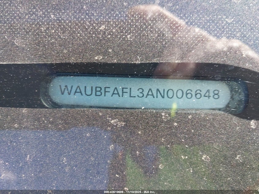 2010 Audi A4 2.0T Premium VIN: WAUBFAFL3AN006648 Lot: 43610606