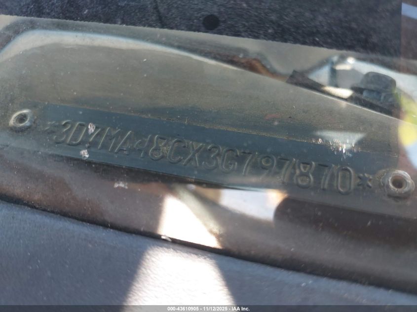 2003 Dodge Ram 3500 Slt/Laramie/St VIN: 3D7MA48CX3G797870 Lot: 43610905