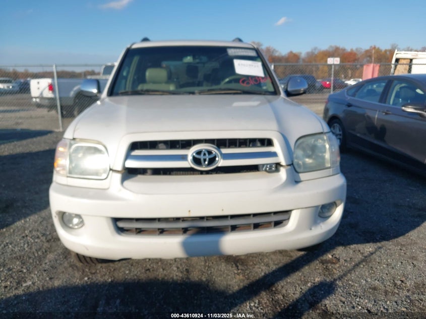 2007 Toyota Sequoia Limited V8 VIN: 5TDBT48A17S281592 Lot: 43610924