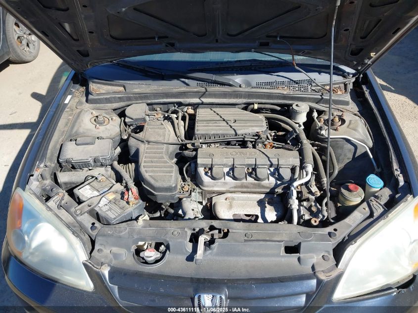 2003 Honda Civic Lx VIN: 1HGES165X3L020575 Lot: 43611115