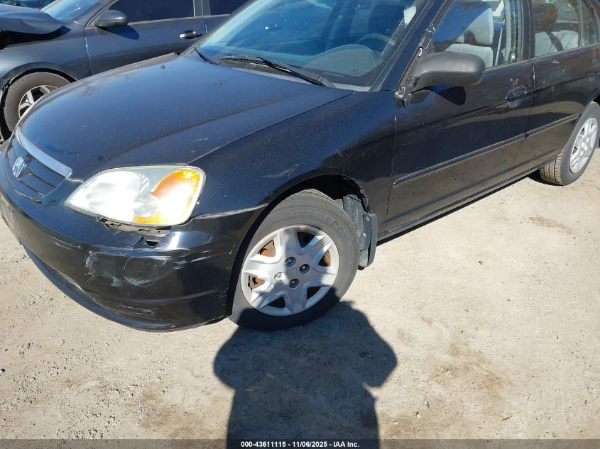 2003 Honda Civic Lx VIN: 1HGES165X3L020575 Lot: 43611115