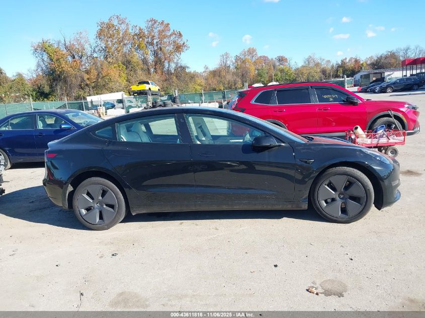 2023 Tesla Model 3 Long Range Dual Motor All-Wheel Drive VIN: 5YJ3E1EB1PF599646 Lot: 43611816