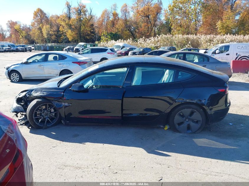 2023 Tesla Model 3 Long Range Dual Motor All-Wheel Drive VIN: 5YJ3E1EB1PF599646 Lot: 43611816