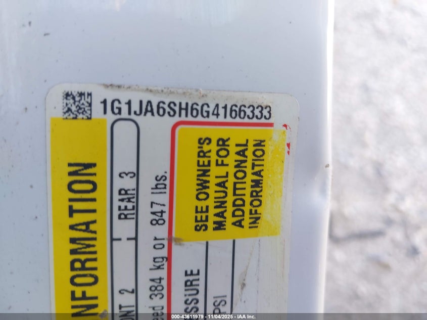 2016 CHEVROLET SONIC LS AUTO - 1G1JA6SH6G4166333