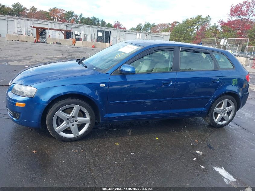 2007 Audi A3 2.0T VIN: WAUHF78P87A104698 Lot: 43612154