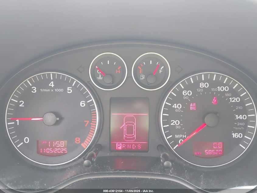 2007 Audi A3 2.0T VIN: WAUHF78P87A104698 Lot: 43612154