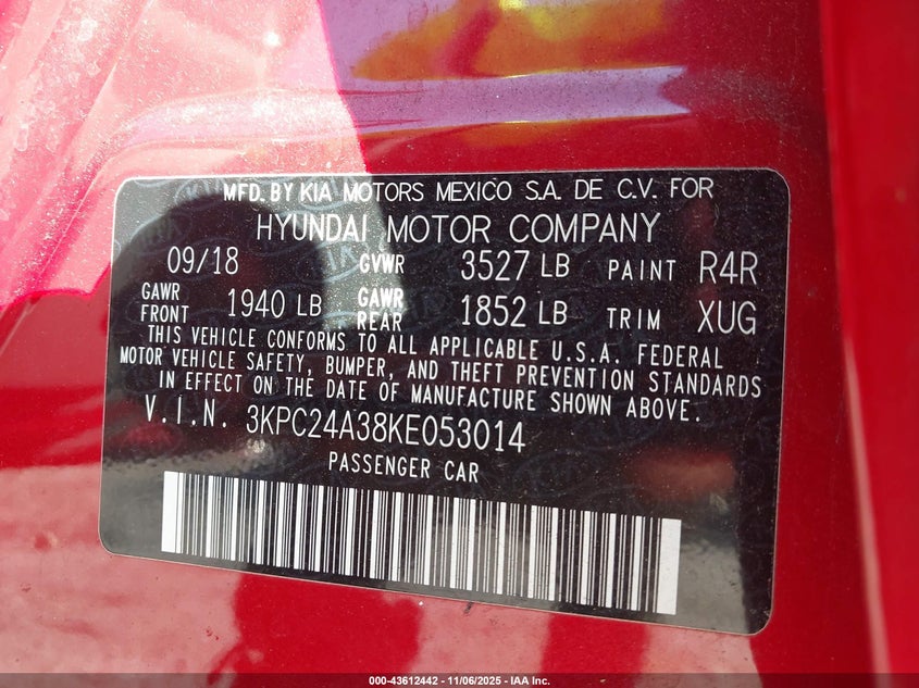 2019 HYUNDAI ACCENT SE 3KPC24A38KE053014