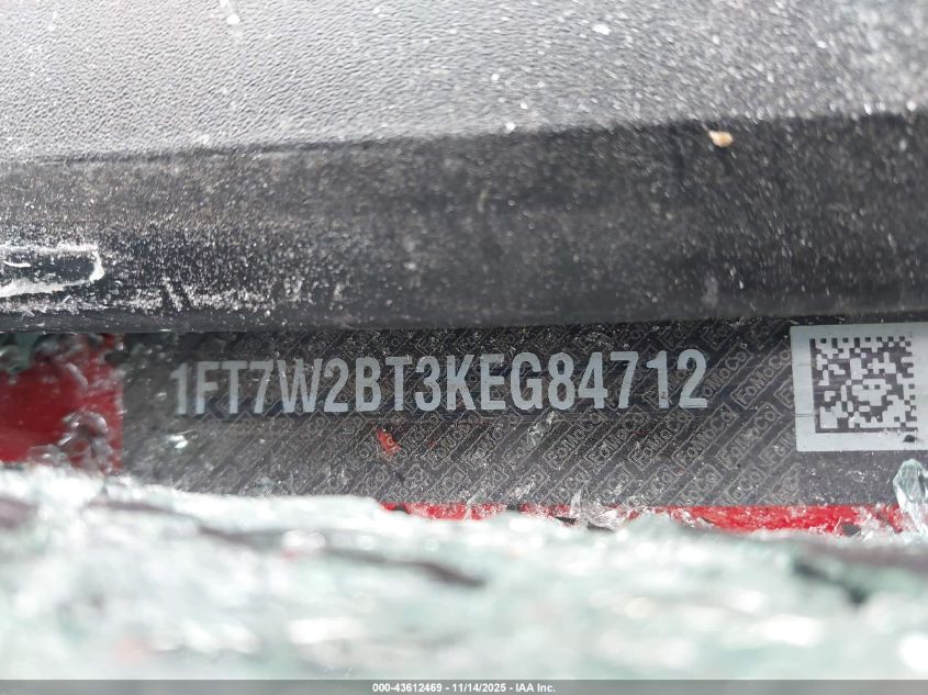 2019 Ford F-250 Xl VIN: 1FT7W2BT3KEG84712 Lot: 43612469