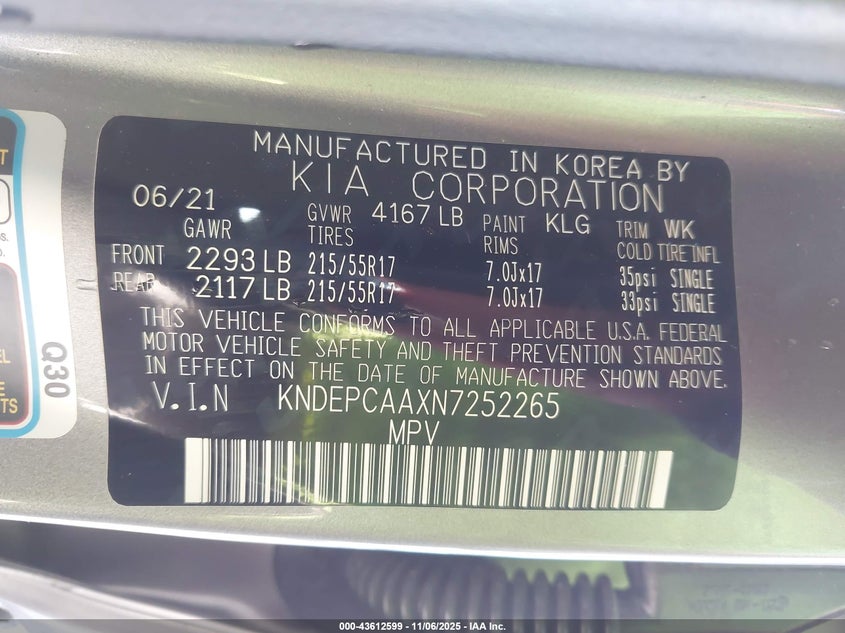 2022 KIA SELTOS LX - KNDEPCAAXN7252265