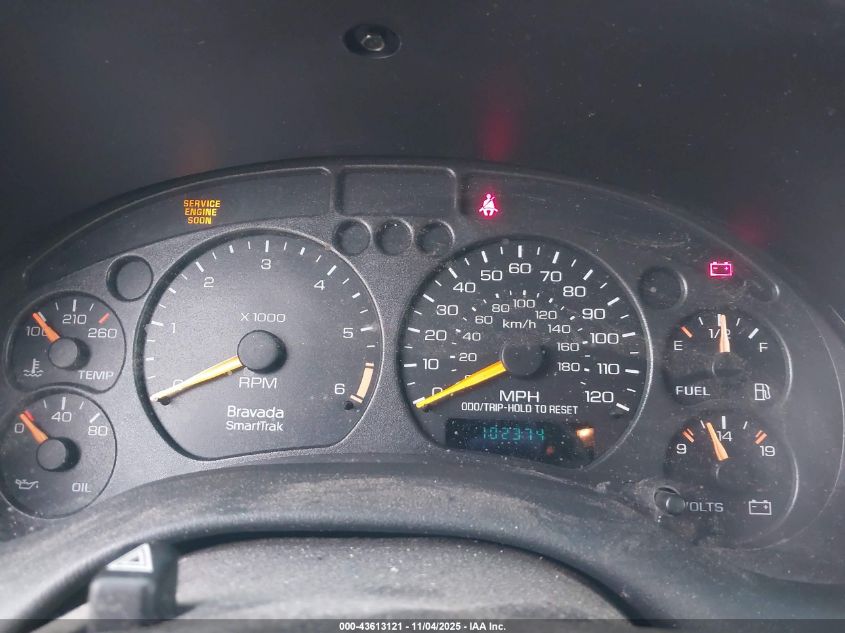 2000 Oldsmobile Bravada VIN: 1GHDT13W5Y2219674 Lot: 43613121