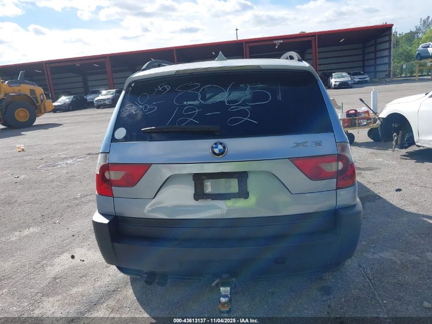 2005 BMW X3 3.0I VIN: WBXPA93445WD18065 Lot: 43613137
